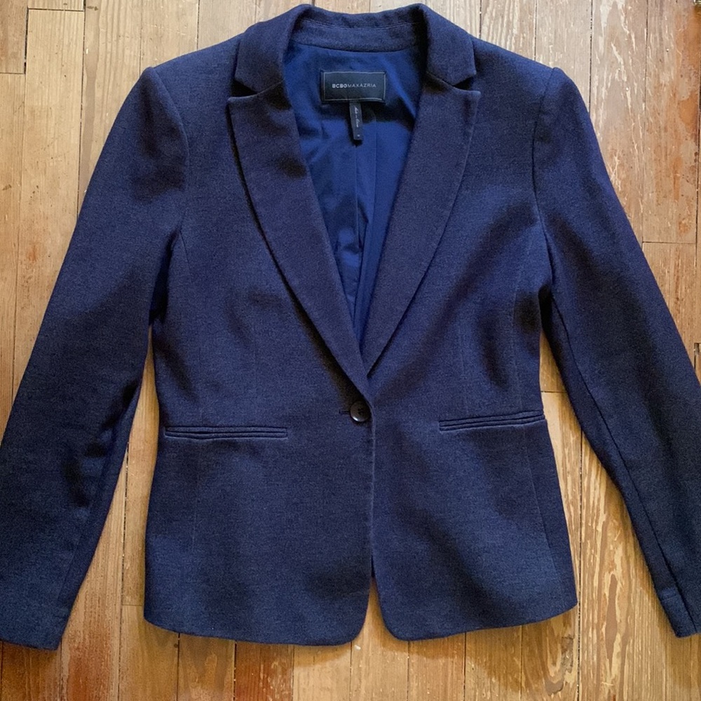 BCBG Max Azria Brayden Blue Jersey Blazer - Medium